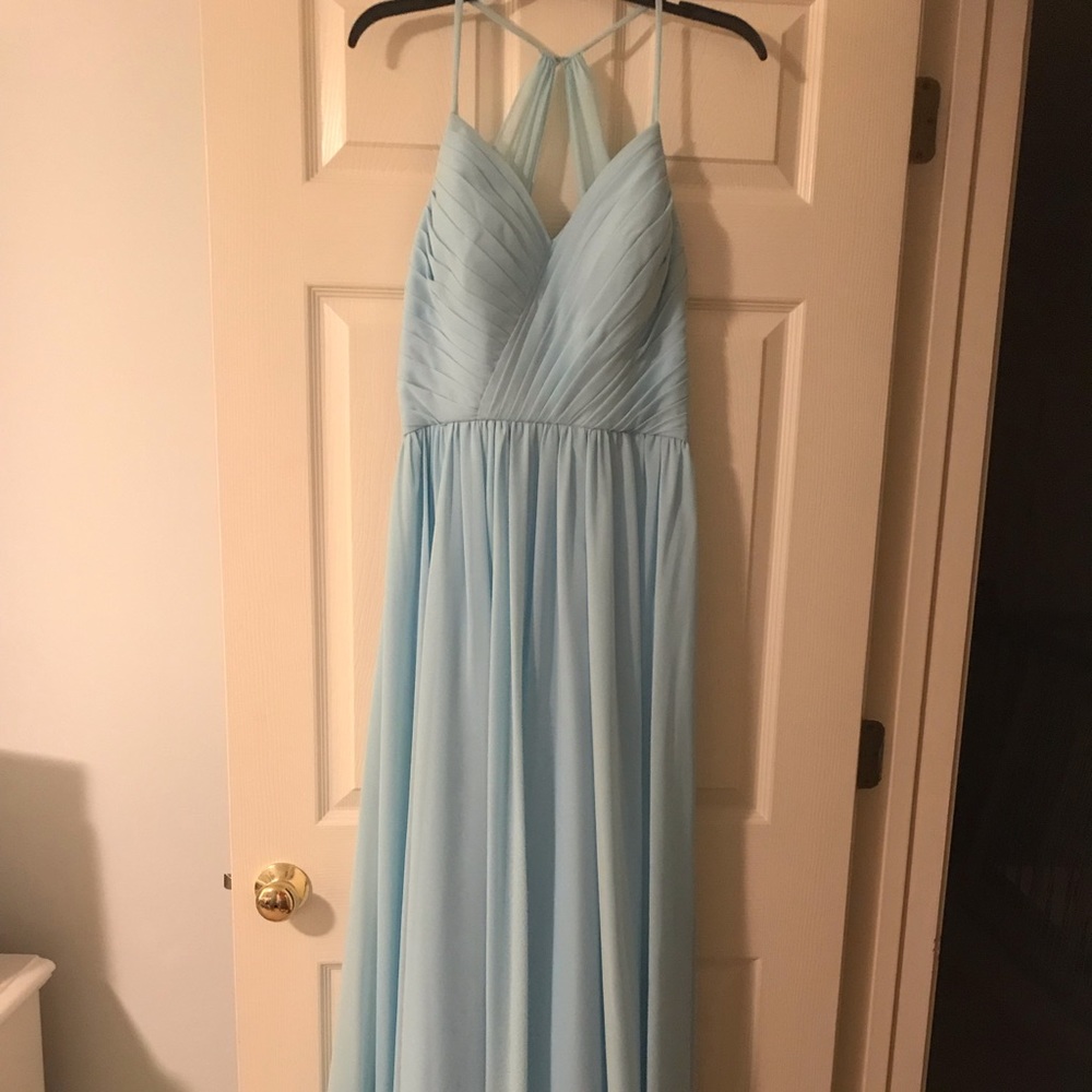 Light Blue long bridesmaid dress- worn once